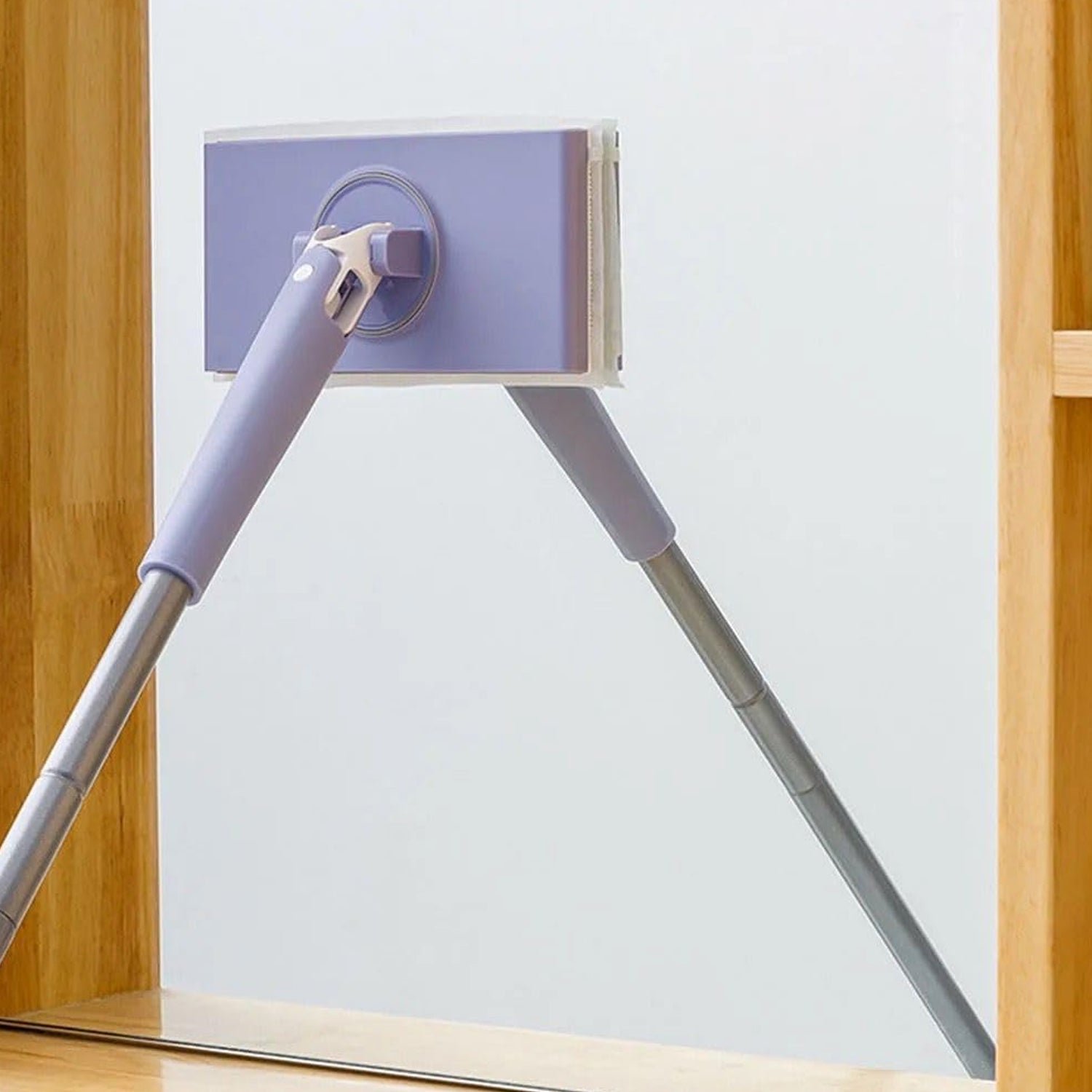 Mini Mop with Automatic Cloth Change & Push-Pull Handle | Velvet Wipe