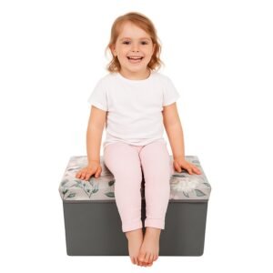 Foldable Storage Box with Floral Lid – Durable & Spacious Organizer
