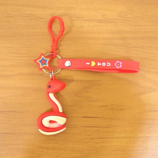 Snake Shape Keychain – Cute Strap & Hook Clip for Kids