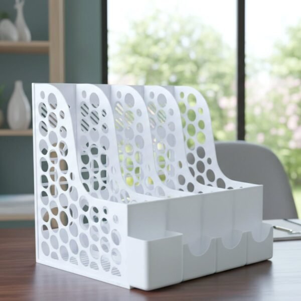 Desk Organizer File Holder – Vertical Multipurpose Workspace Storage
