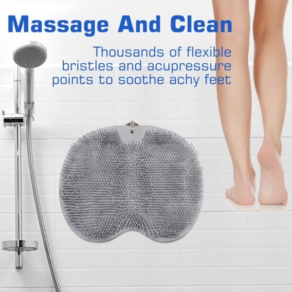 Silicone Foot Scrubber Mat – Soft Bristles for Easy Foot Care