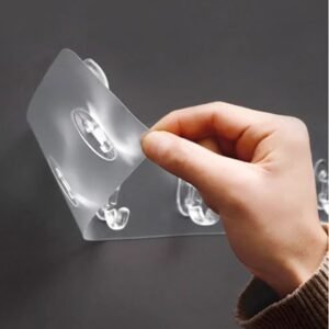 Wall Hook Rail – Heavy Duty 6-Pin Transparent Golden | GlimmerHome