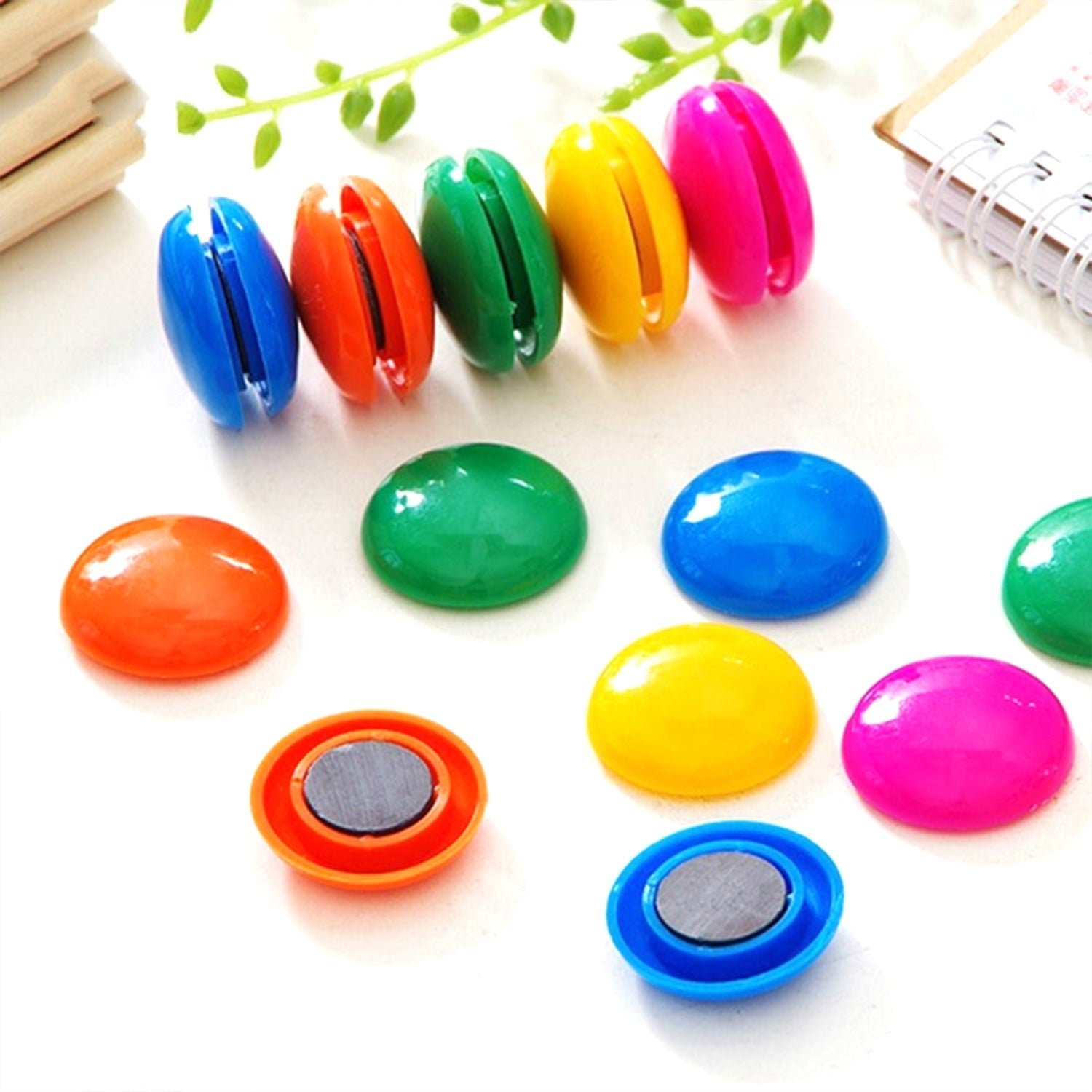 Whiteboard Magnetic Pins – 2cm Colourful Plastic | Deskura
