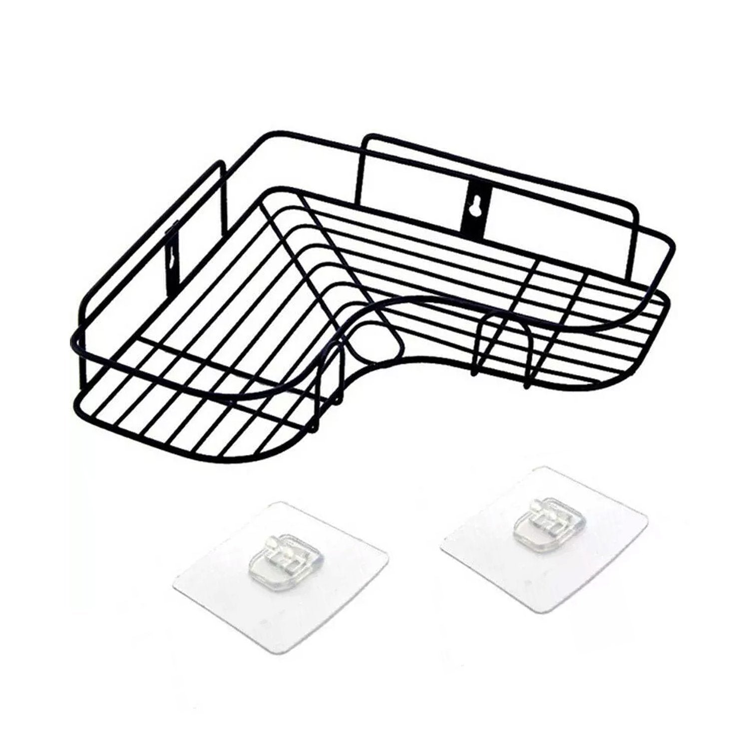 Corner Shelf Organiser – Stainless Steel Self-Adhesive | Bathora