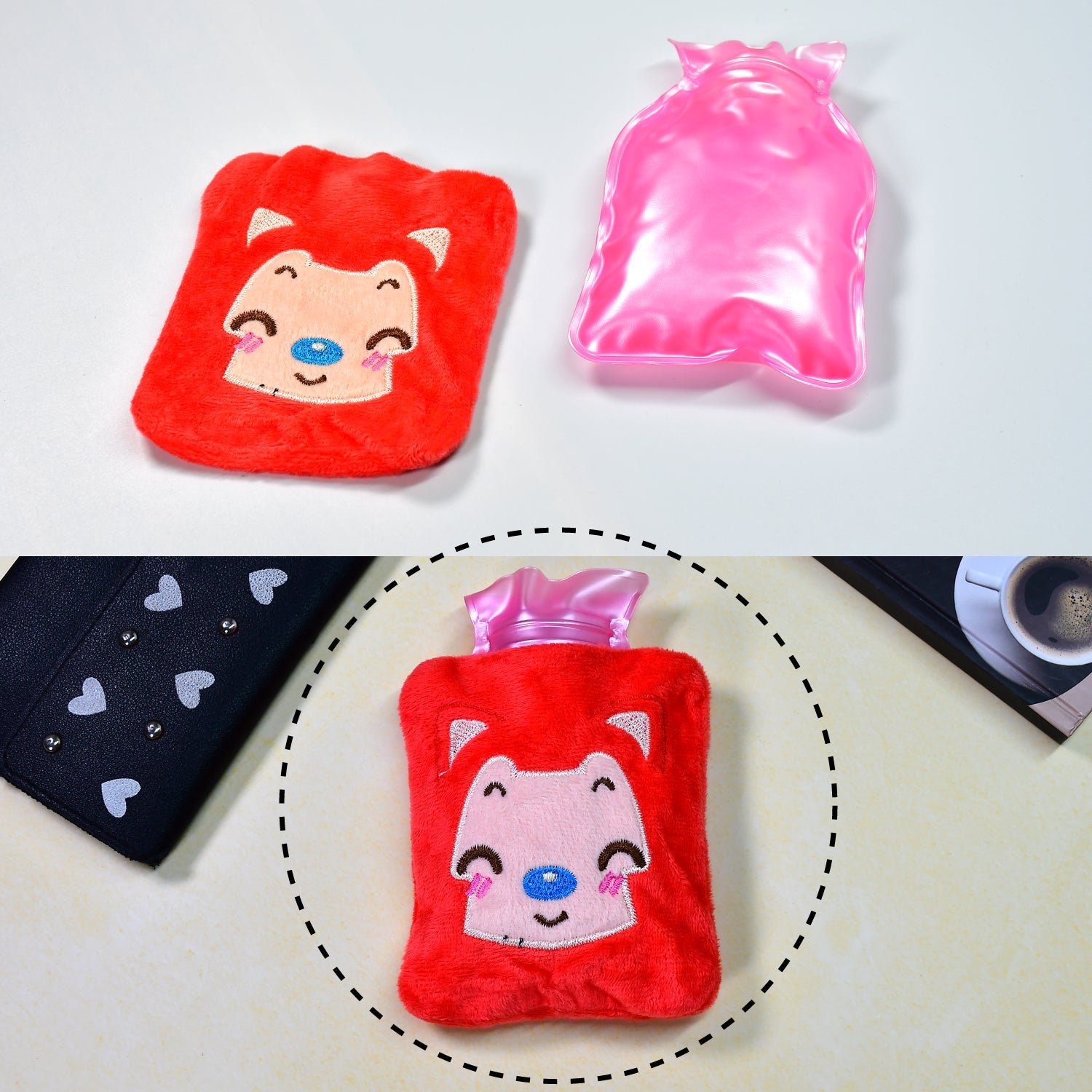 Mini Hot Water Bag – Cute Cat Design for Pain Relief | XcelCraft
