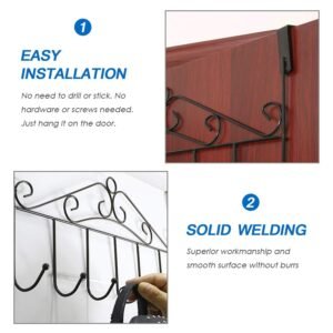 Over Door Hanger Rack – 7 Hooks Metal Organizer | Indo Glow