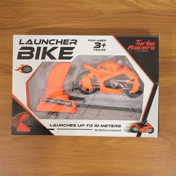 Launcher Racing Bike Toy for Kids – Manual Pull High-Speed Fun