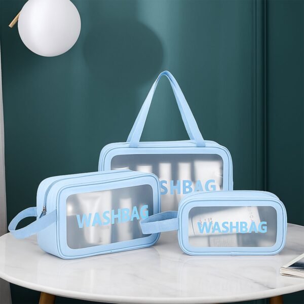 Waterproof Transparent Travel Toiletry Bag Set – 3 Sizes for Easy Organization