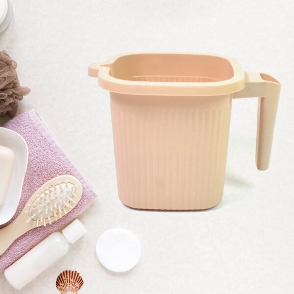 Plastic Bath Mug Set – Square, 1000ml (4 Pc) | Mini Bubbles