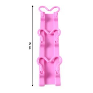 Multi-Purpose Hanging Organizer – 6 Durable Pink Hooks