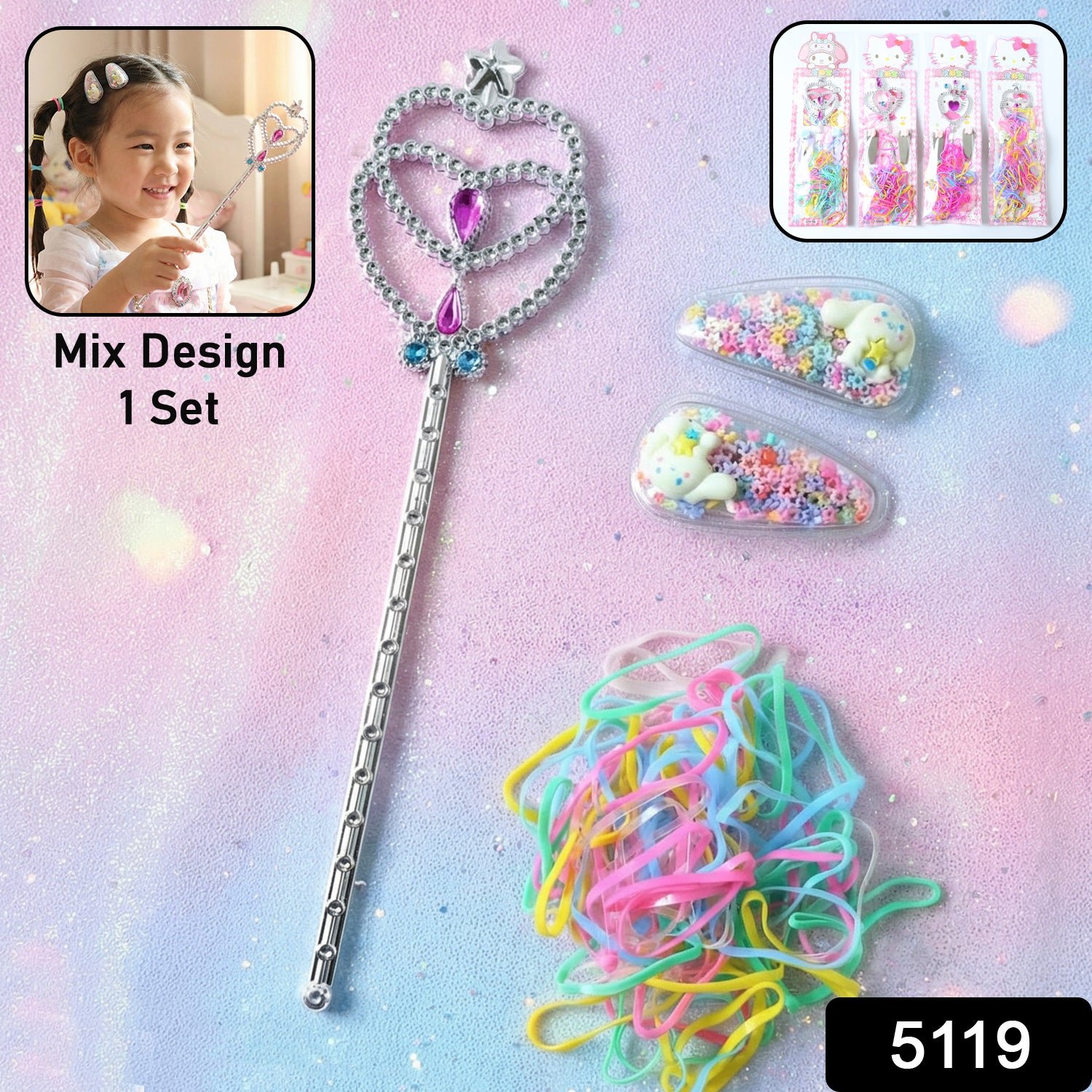 Girls Hair Accessories Kit – Colourful Styling & Play Set