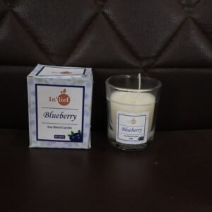 Blueberry Scented Candle – Soy-Blend Votive in Glass, 50gm