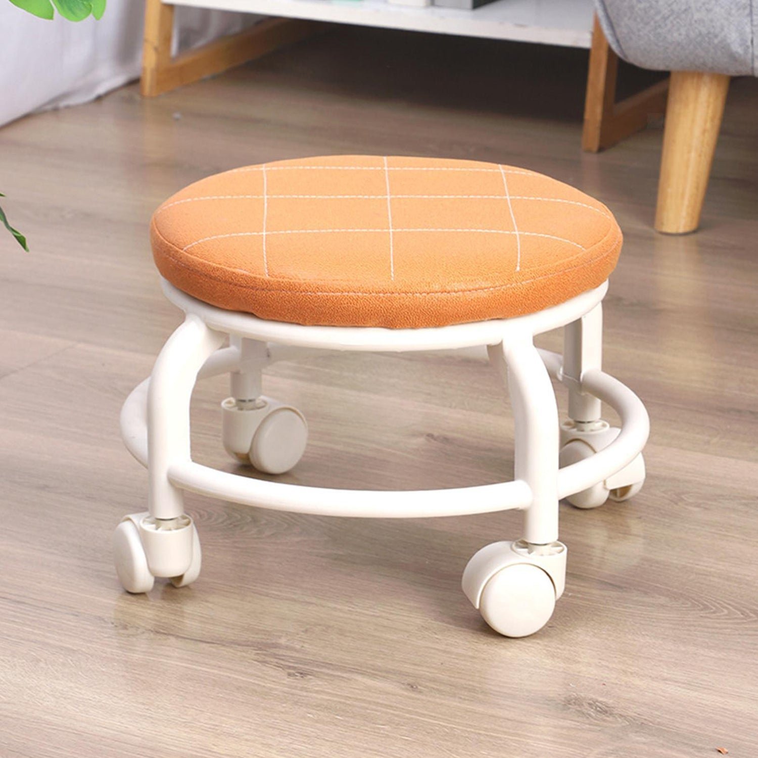 Low Height Rolling Stool – Multifunctional Plastic Seat | Storenzo