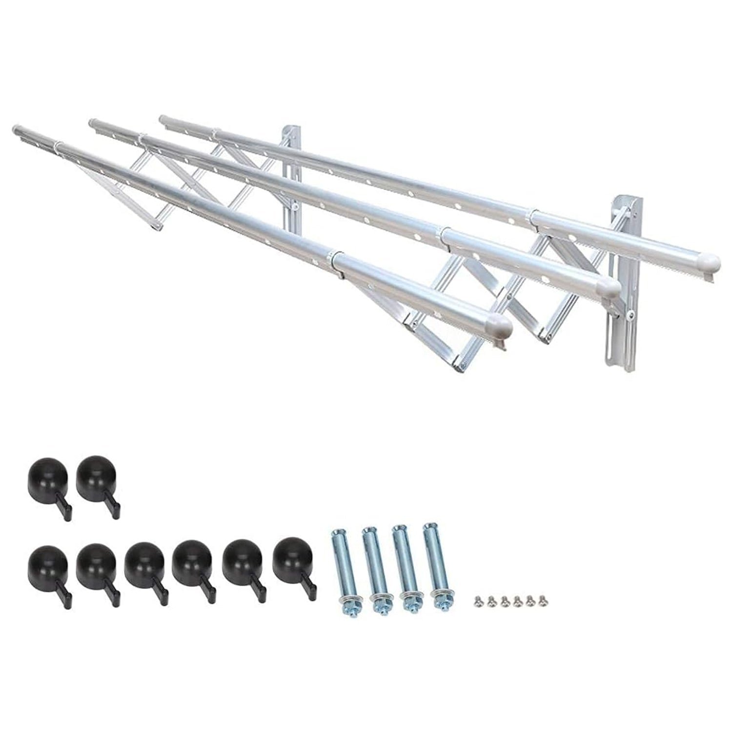 Foldable Clothes Rail – Stainless Steel Wall Mount | BathNova