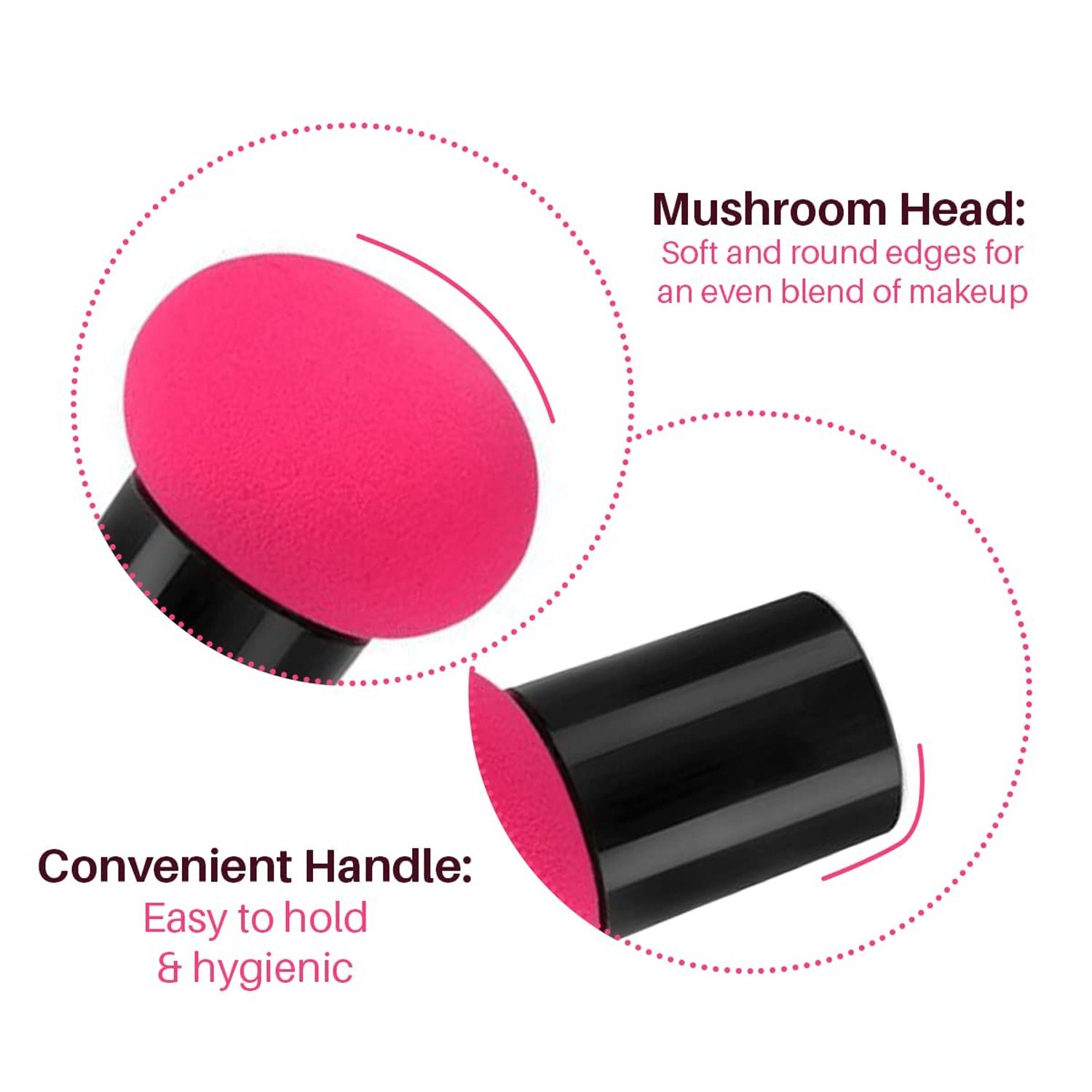 Makeup Sponge Puff with Handle – Ergonomic & Flawless Blending