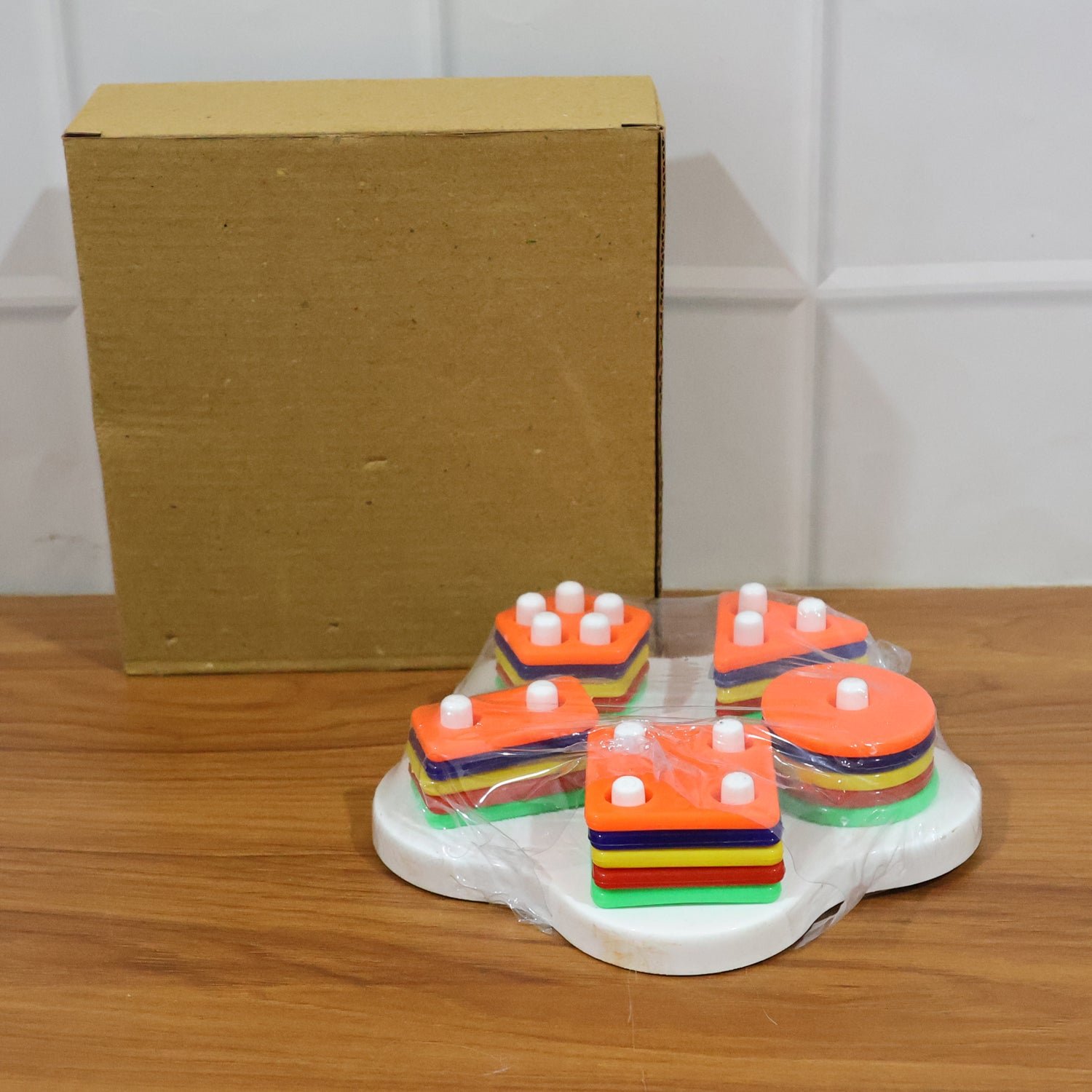 Geometric Stacking Sorter Toy – Toddler Shape Learning & Skills