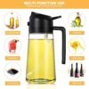 Glass Oil Dispenser Bottle – 2-in-1 Pour & Spray, 500 ml