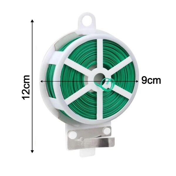 Reusable Green Twist Tie Roll – Flexible Multipurpose Wire with Cutter