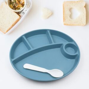 Biodegradable Kids Plate – 5-Compartment, BPA-Free | Jiaqi