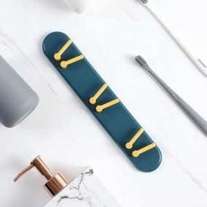 Wall-Mounted Toothbrush Holder – Plastic Bathroom Organizer | BrushedUp