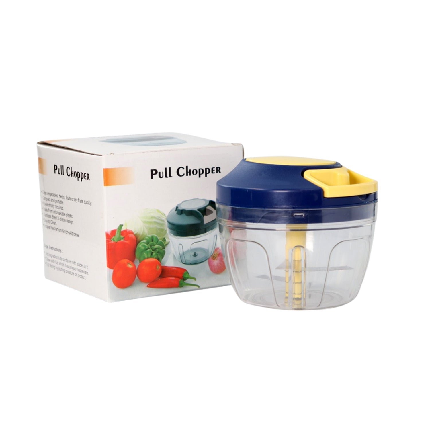 Vegetable Chopper – 4 Blades, 650ml Capacity | CookAura