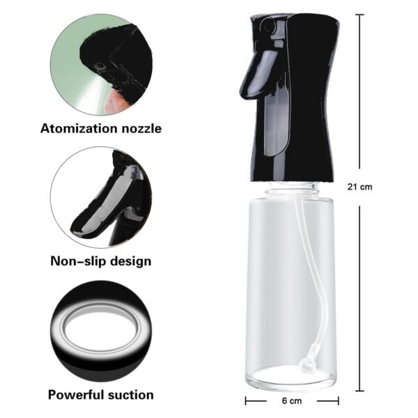 Oil Spray Bottle 300ml – Fine Mist Glass Dispenser for Cooking