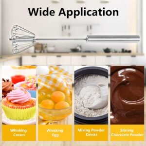 Stainless Steel Egg Whisk – Hand Push Rotary | Quickslice