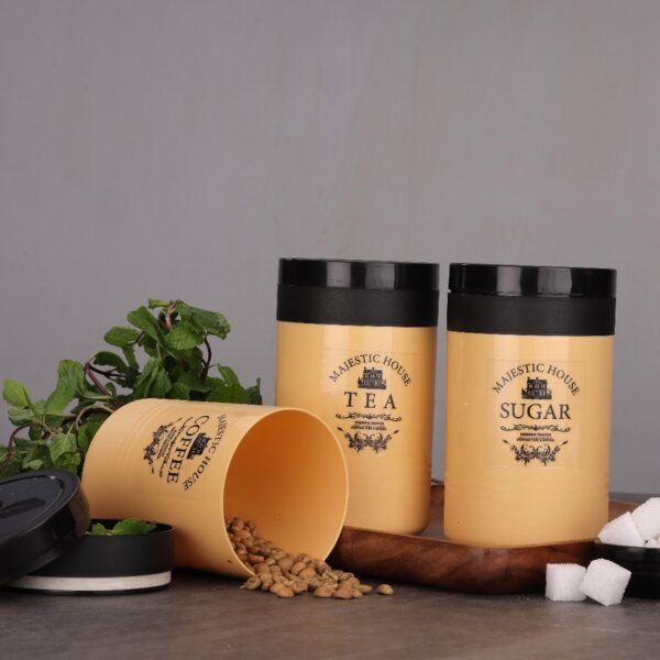 Airtight Food Containers – 3 Pc Tea Coffee Sugar Set | Tidy Table