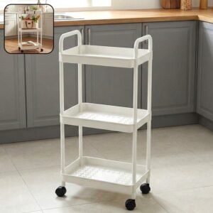 3 Layer Rolling Storage Trolley – Space-Saving Multipurpose Organizer