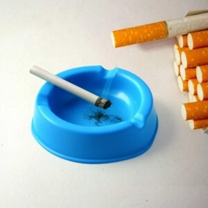 Plastic Ashtray – Durable Wide Bowl with 3 Cigarette Slots