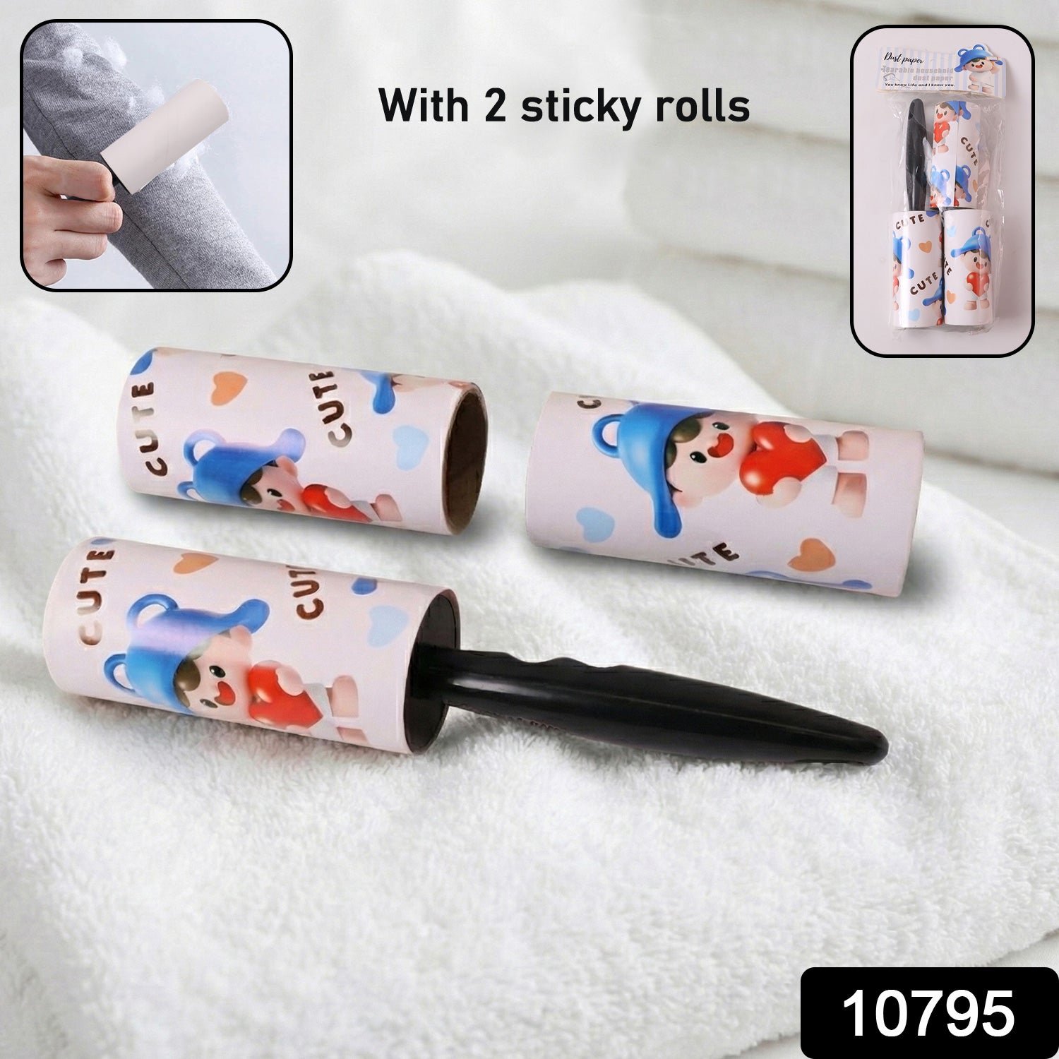 Reusable Sticky Lint Roller – Effective Fabric Cleaning Tool