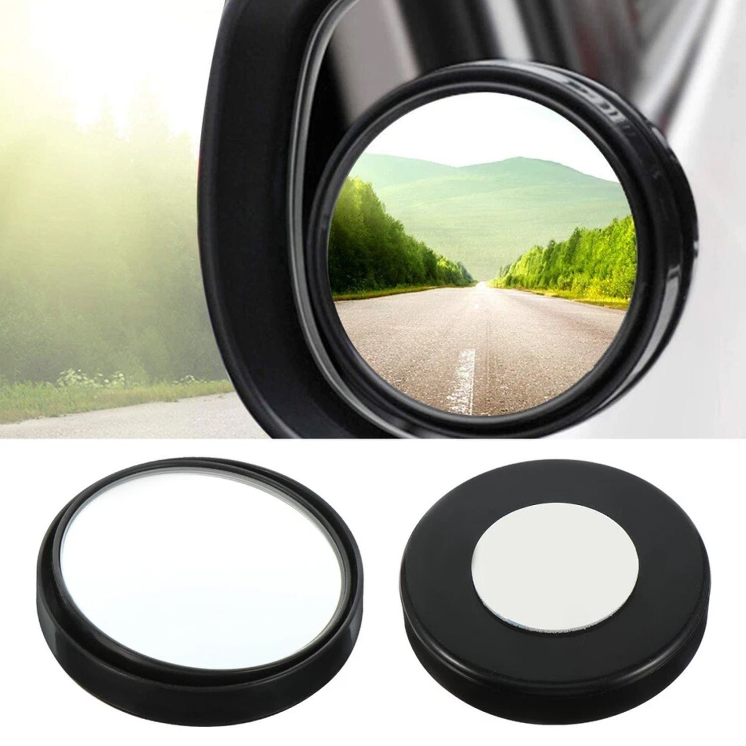 Car Blind Spot Mirrors – Wide Angle Convex Safety Set