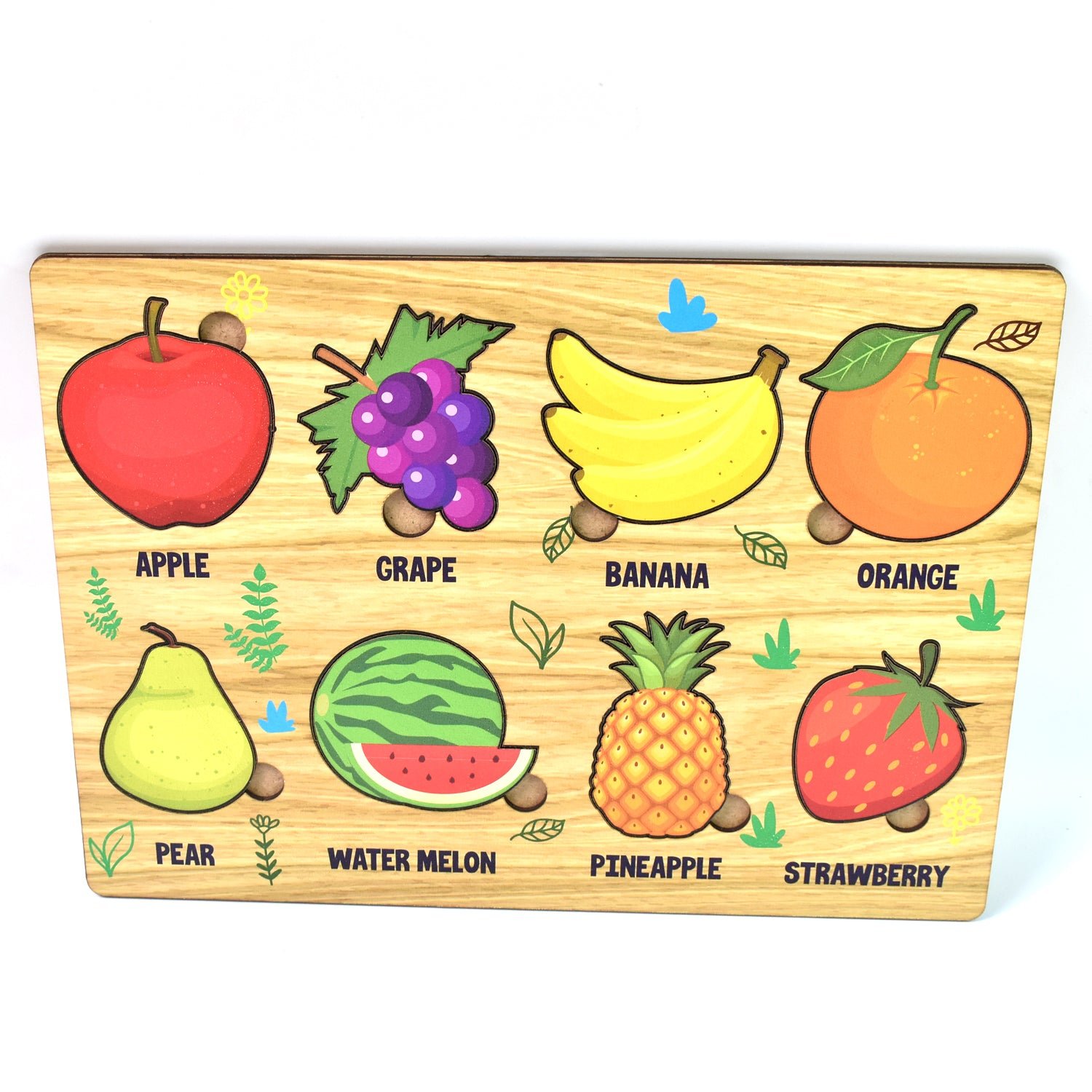 Wooden Fruit Puzzle – Toddler Learning Board | Inventive Play