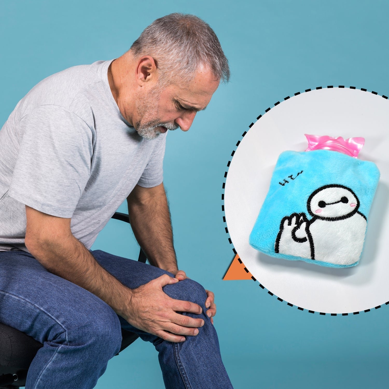 Hot Water Bag – Small Baymax Cover for Pain Relief | Velvet Wellness