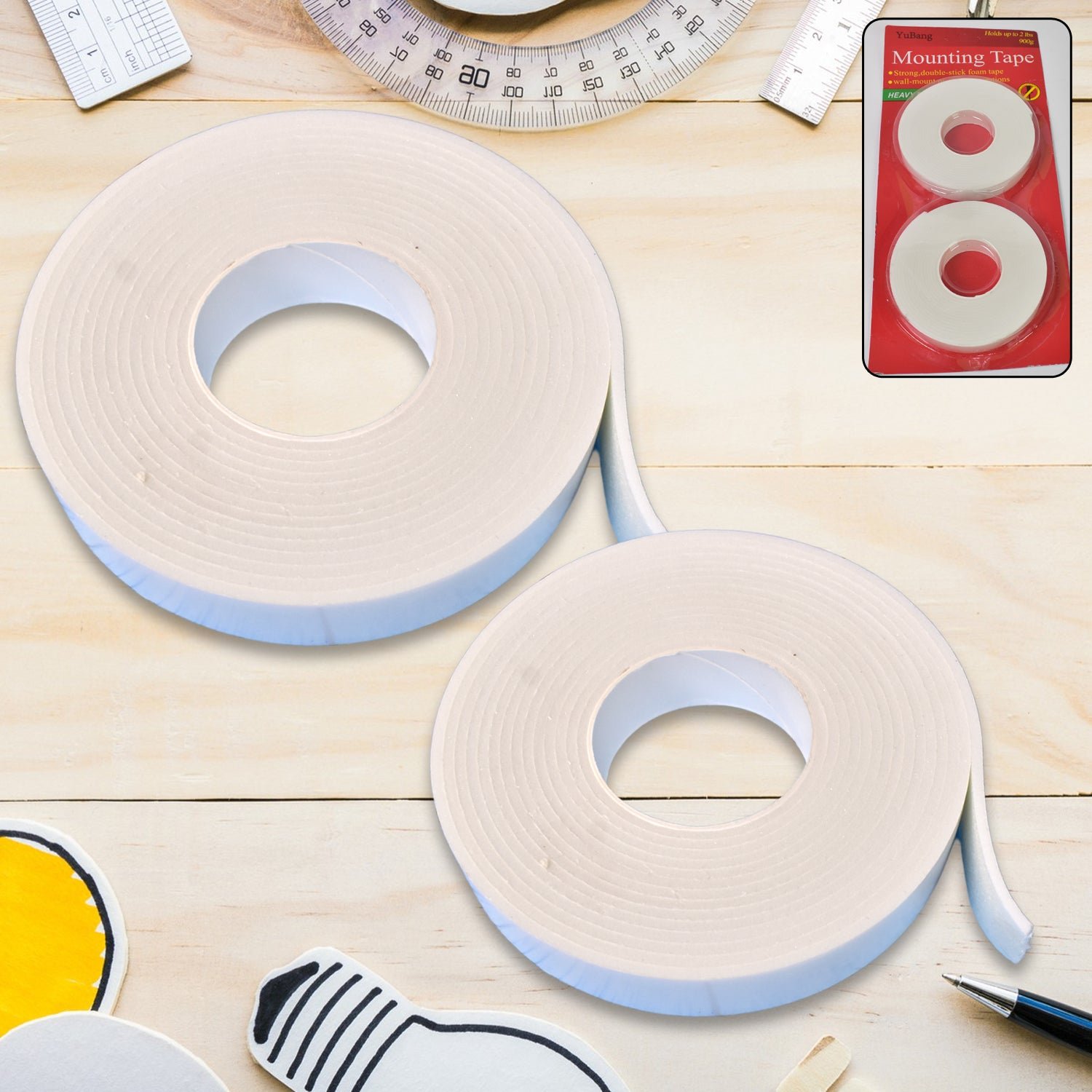 07_cad1f0f8-c21a-4e8d-a86c-1aed43f0e4a2 Double Sided Foam Mounting Tape – Strong Adhesive, 2 Pcs Set | TapeHub