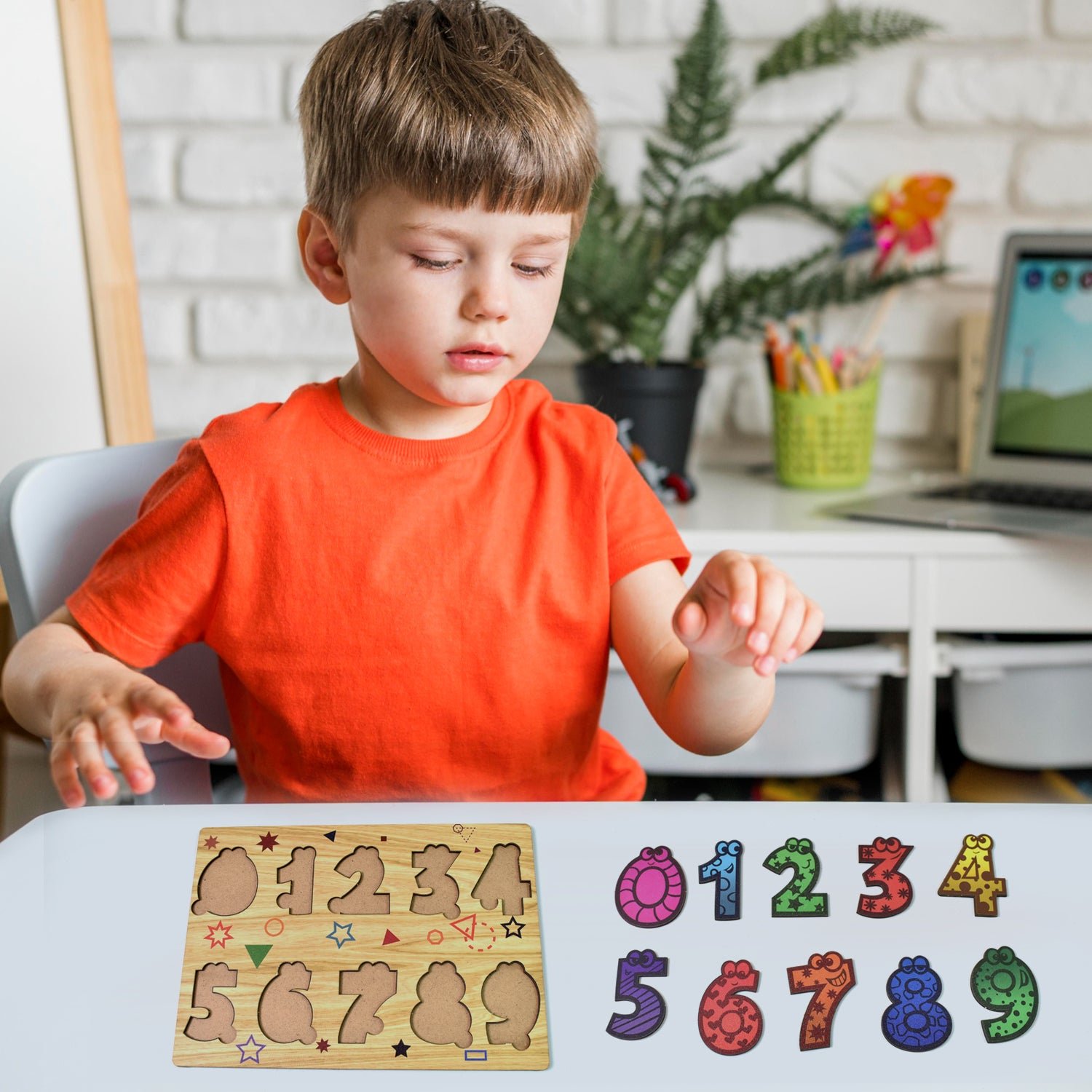 Wooden Number Puzzle – Early Learning Board | Inventive Play