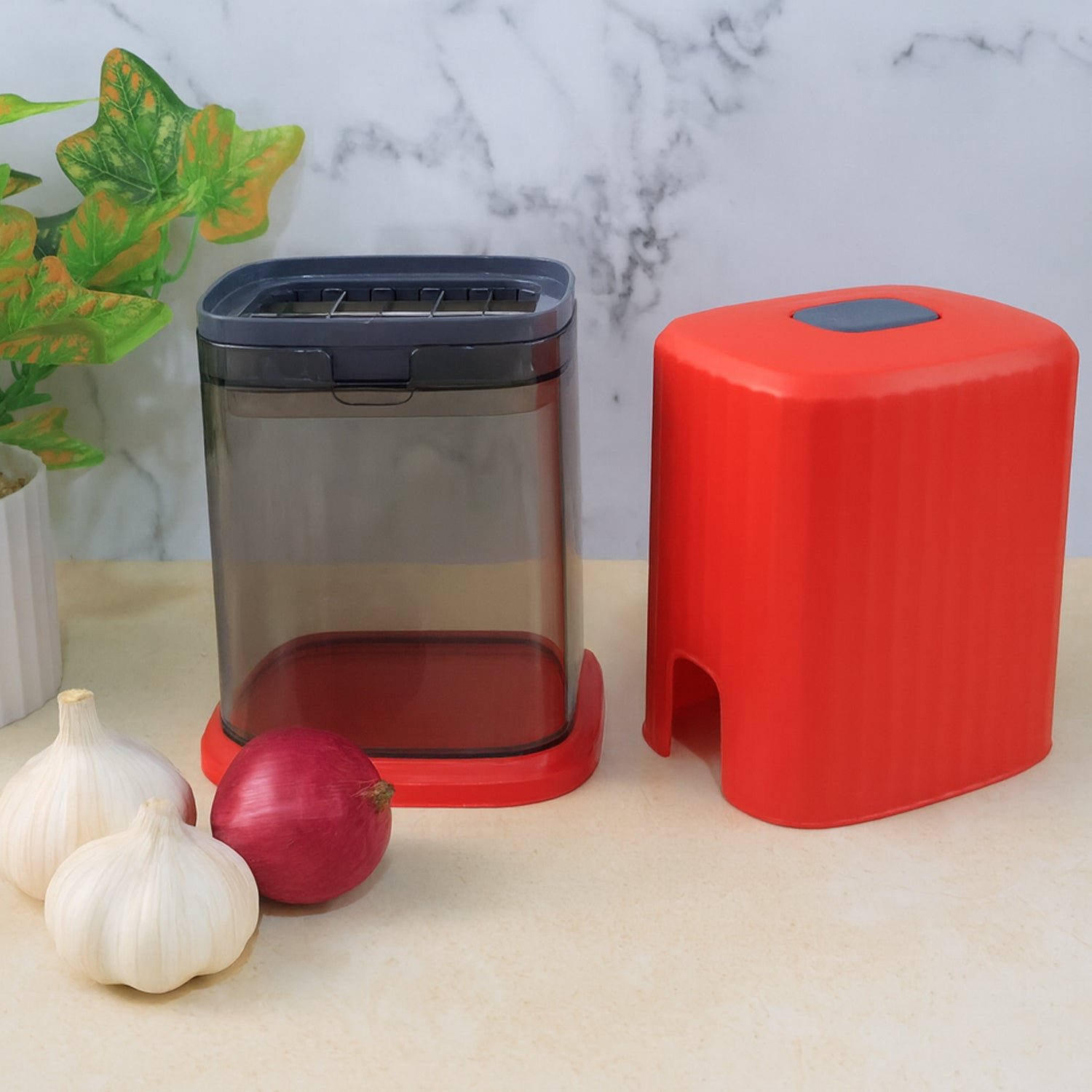 Onion Chopper – Multipurpose Manual Press with Storage Box