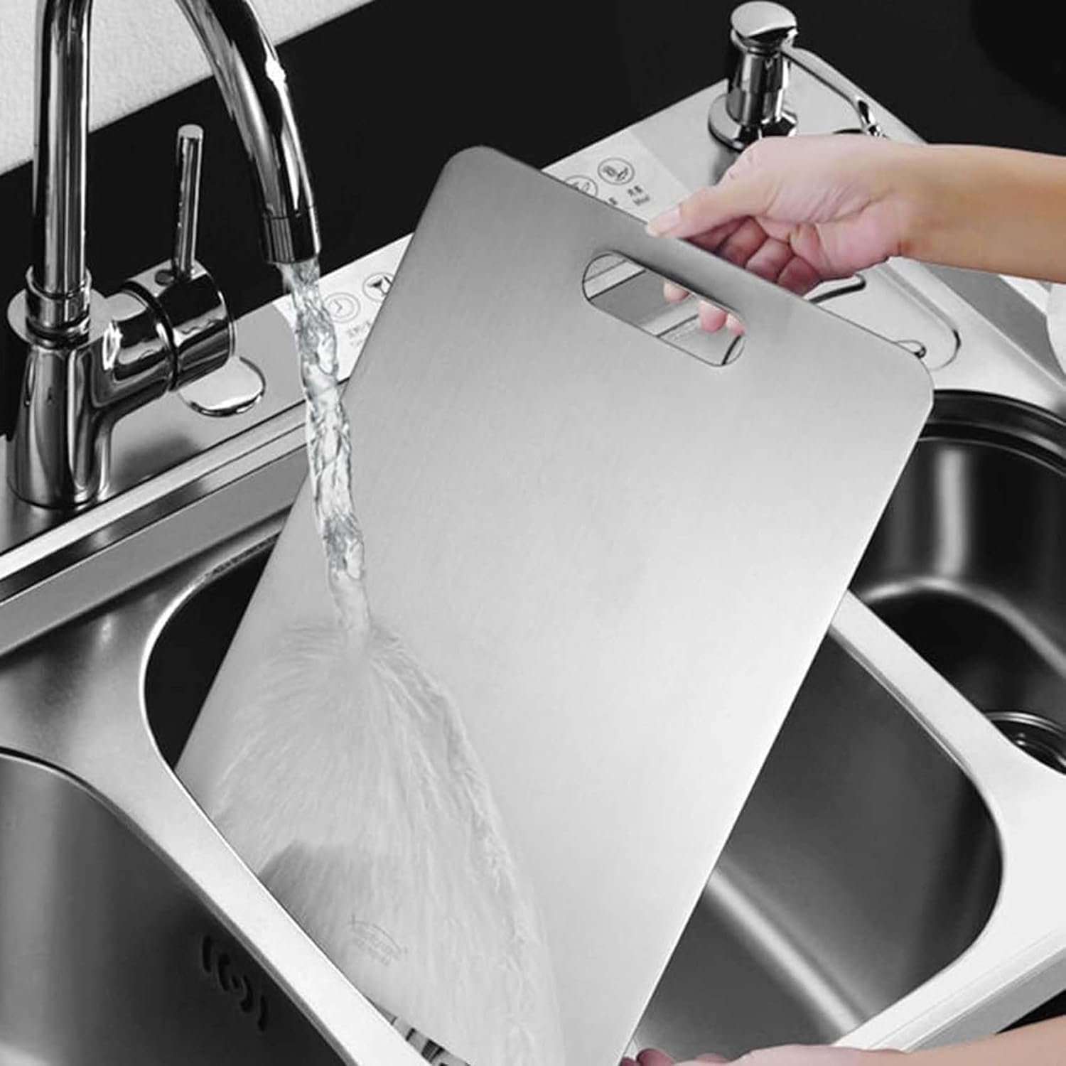 Stainless Steel Chopping Board – Durable 1.5mm Thick Cutting Surface