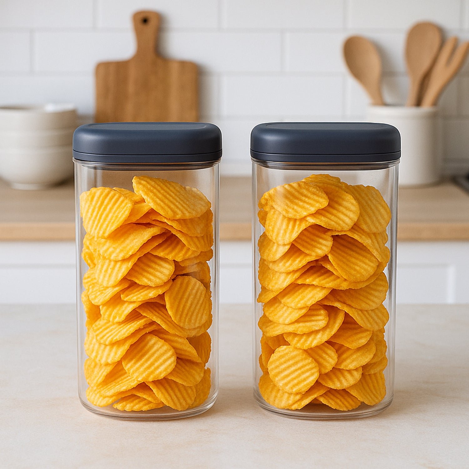 Airtight Kitchen Storage Containers – 2 Pc Set, 1500 ml Each
