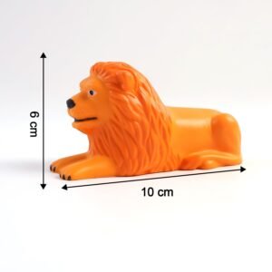 Lion Car Dashboard Toy – Majestic Orange-Gold Ornament with Adhesive Base