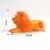 Lion Car Dashboard Toy – Majestic Orange-Gold Ornament with Adhesive Base