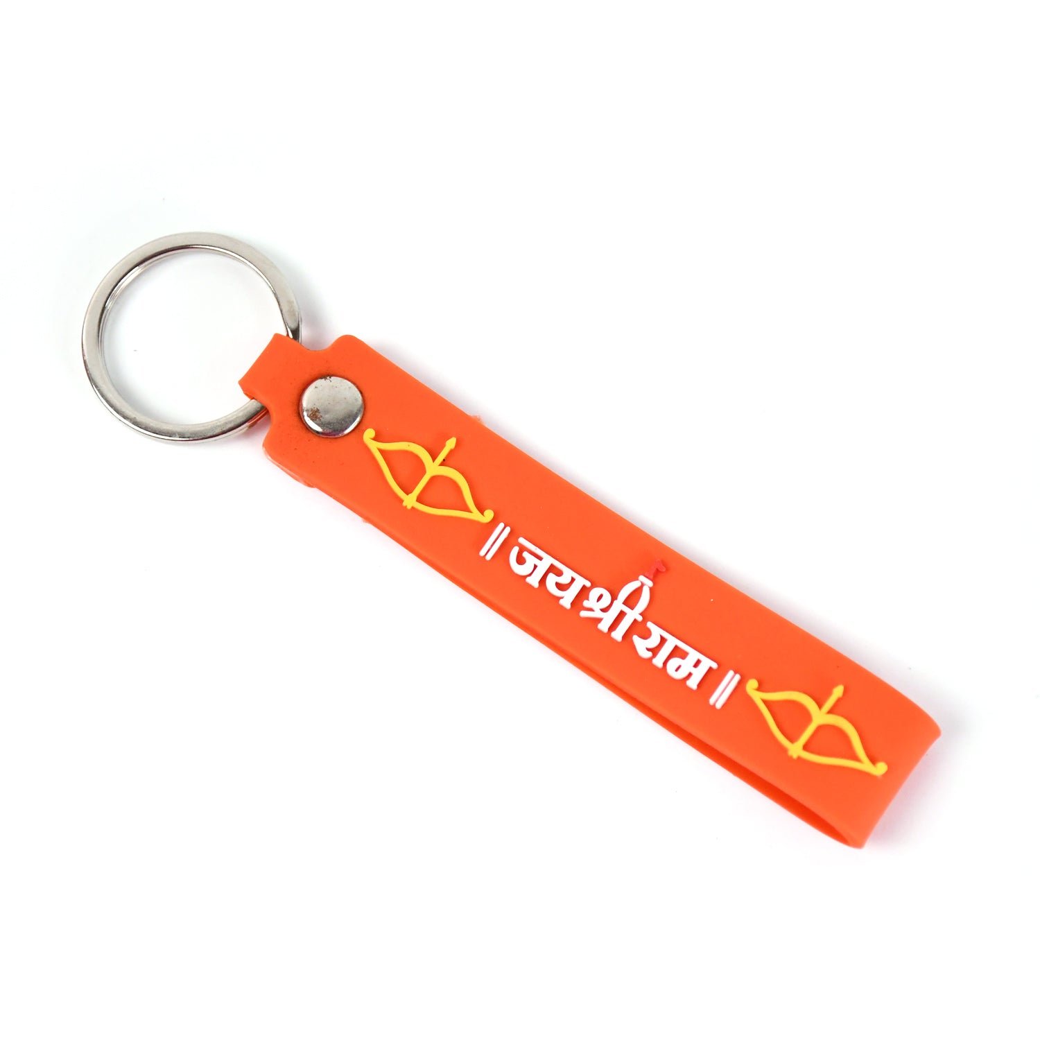 Jai Shree Ram Keychain – Durable Silicone with Metal Hook | Styleva