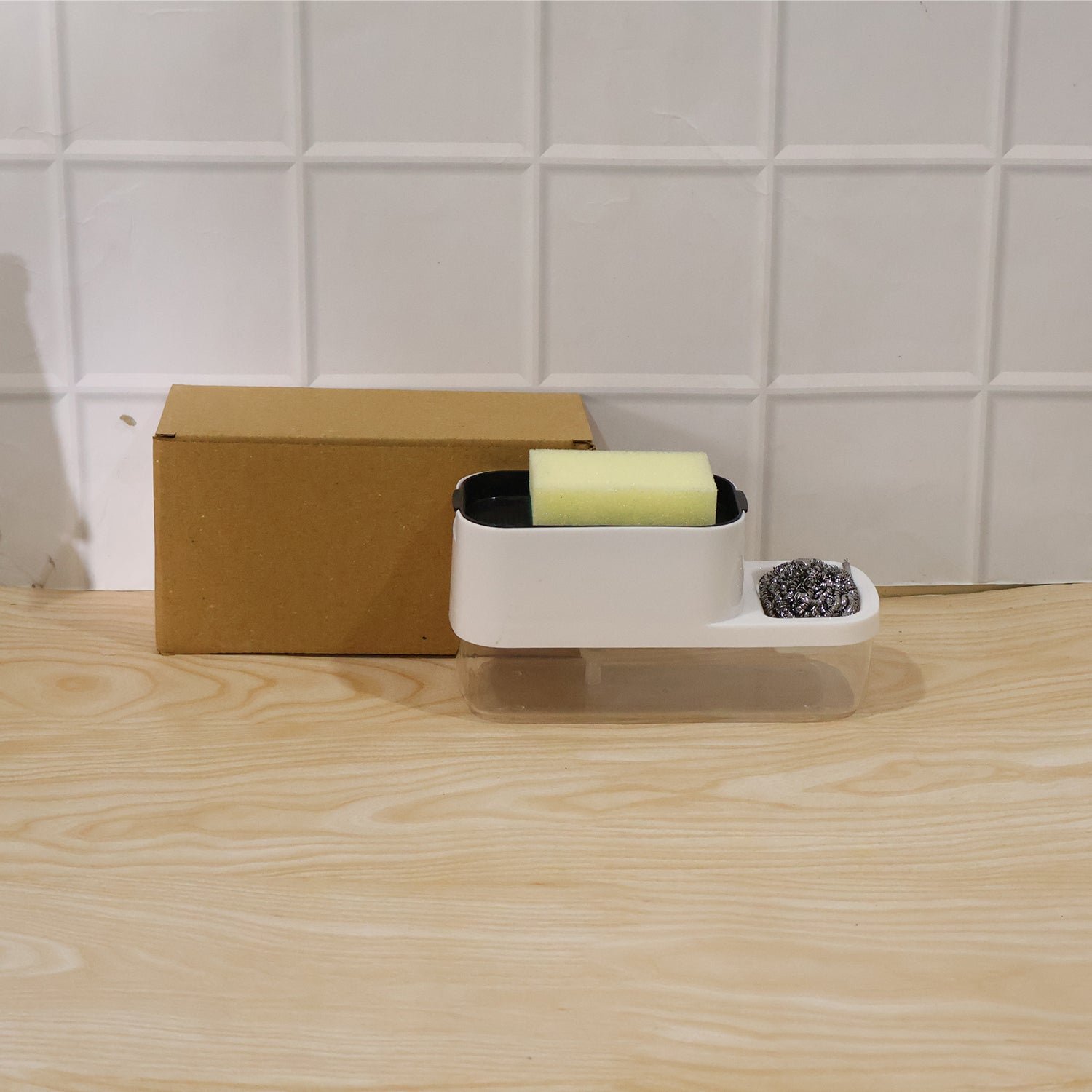 Dish Soap Dispenser & Sponge Holder – Compact & Durable | VelvetBubbles