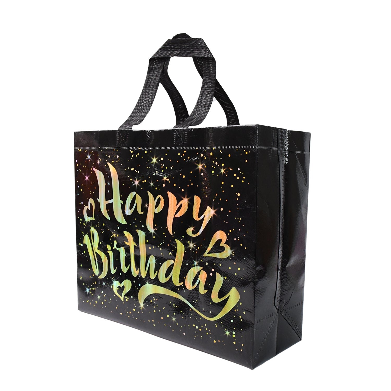 07_ee9e20da-bdb0-45f7-a421-14186357363b Birthday Gift Bag with Gold Stars – Reusable Black Tote