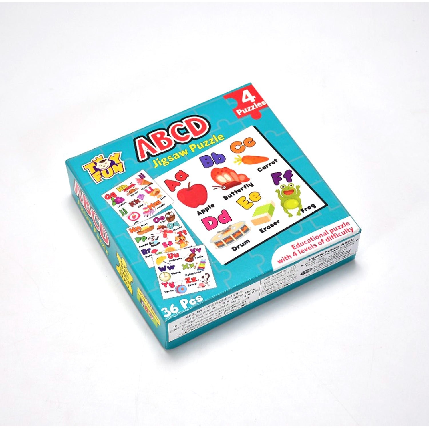 ABC Jigsaw Puzzle – 4 Pack Educational Toy for Kids | Puzzlica