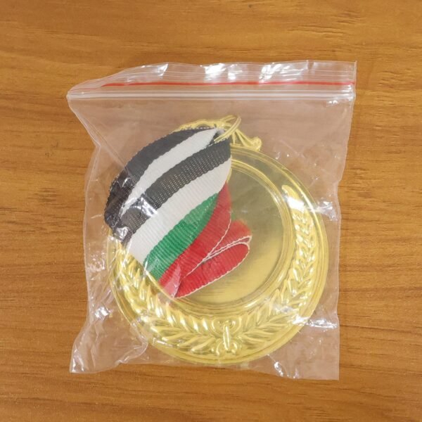 Gold Winner Medal with Tricolor Ribbon – Elegant Sports Award