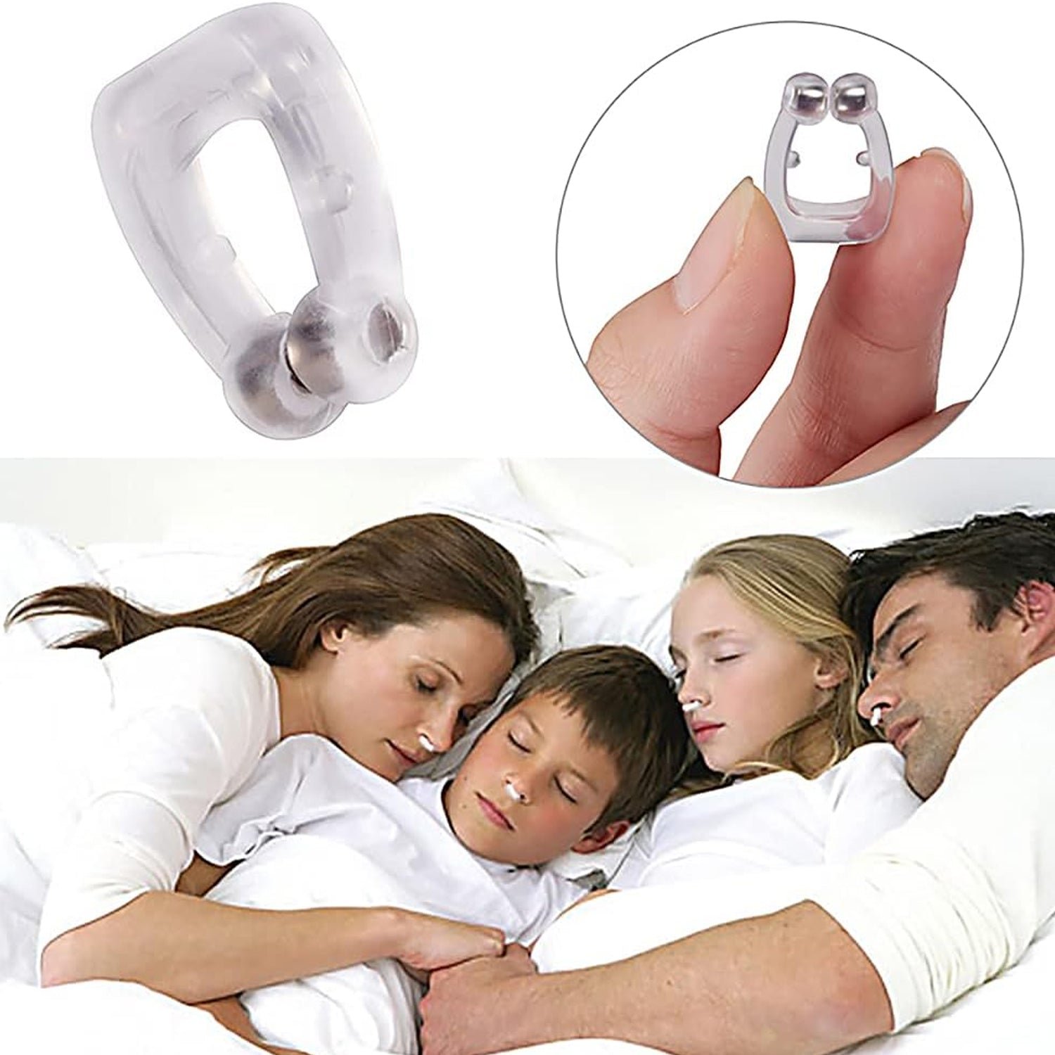 Anti-Snore Nose Clip – Silicone Magnetic Relief for Snoring