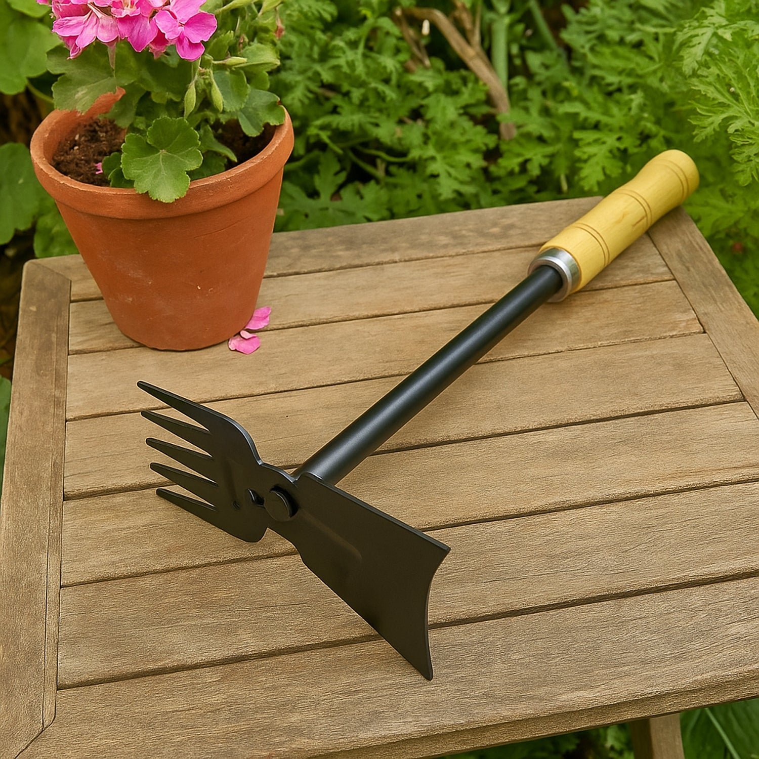 5 in 1 Gardening Hand Tool Set – Durable Wooden Handles