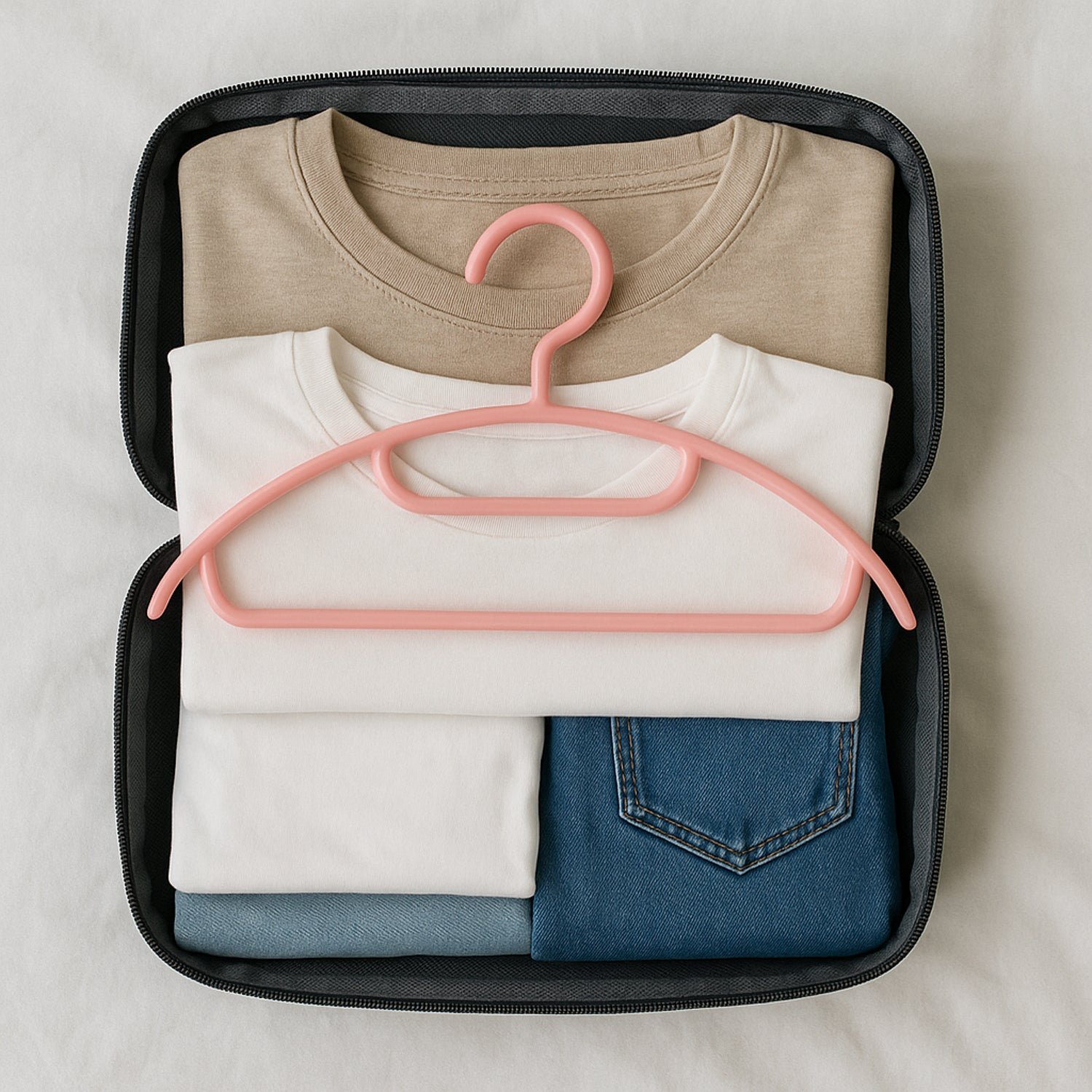 Plastic Cloth Hangers – Set of 6 Durable Non-Slip Wardrobe Organizers