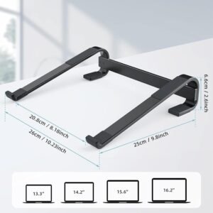 Fixed Metal Laptop Stand – Sturdy Ergonomic Desk Riser for Work